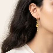 گوشواره آویز تک قلب تراش - Image 2