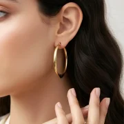 گوشواره کلیپسی حلقه بیضی - Image 2
