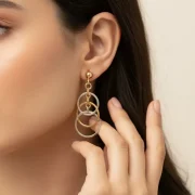 گوشواره آویز سه دایره - Image 2