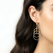 گوشواره آویز سه دایره - Image 3
