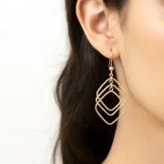 گوشواره آویز لوزی - Image 3