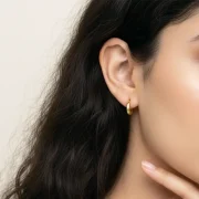 گوشواره حلقه ای کلیپسی دامله ساده - Image 2
