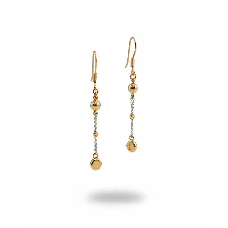49 1 گوشواره آویز گوی و زنجیر - Image 1