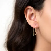 گوشواره بخیه طرح ابر - Image 3