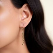 گوشواره آویز گوی تراش ۳ لاین - Image 3