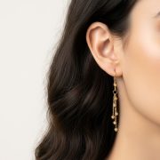گوشواره آویز گوی تراش ۳ لاین - Image 2