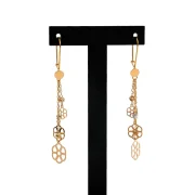 گوشواره آویز سه گل - Image 3