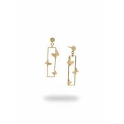 گوشواره میخی قلب و پروانه
