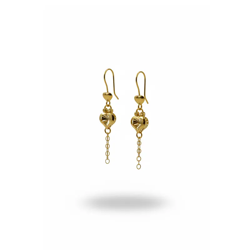 80 گوشواره آویز تک قلب تراش - Image 1