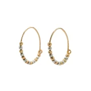 گوشواره حلقه گوی تراش