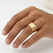 انگشتر مستطیل قاب تراش - Image 3