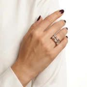 انگشتر چهارلاین پروانه ای - Image 3