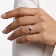 انگشتر سولیتر مربعی - Image 3